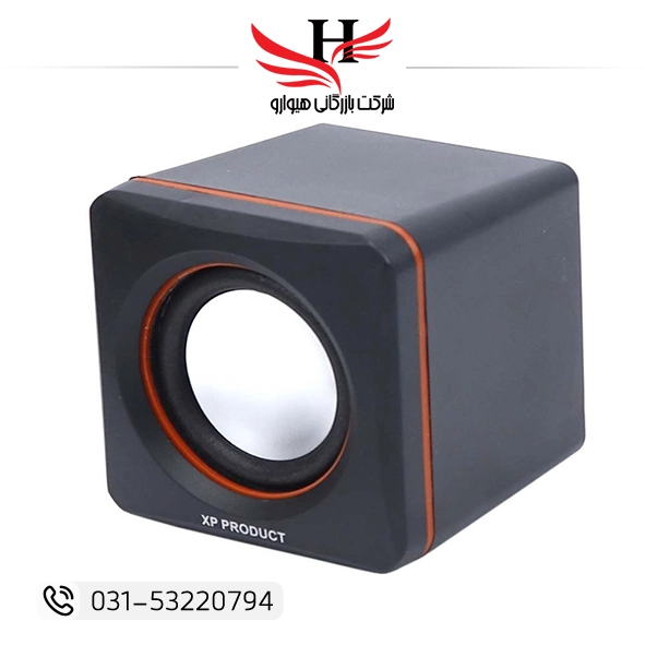 اسپیکر دو تکه لپ تاپی XP-SU33 مناسب لپ تاپ و کامپیوتر با اتصال USB و جک 3.5 میلیمتری، اسپیکر رومیزی XP Product مناسب خرید عمده